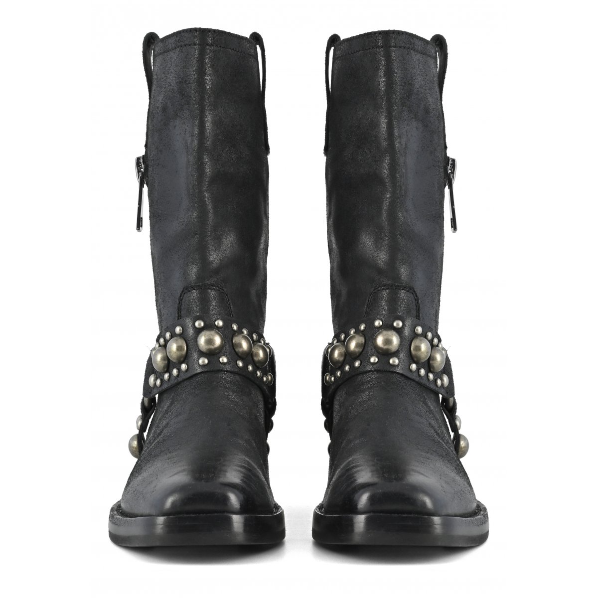 Stivale con zip decorativa