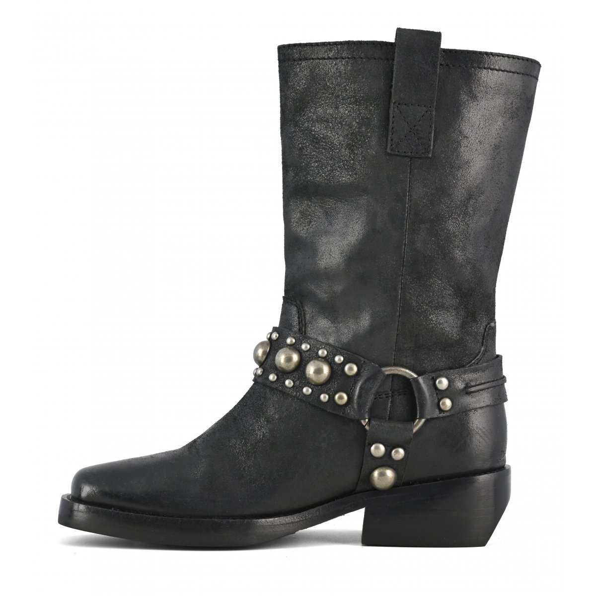 Stivale con zip decorativa