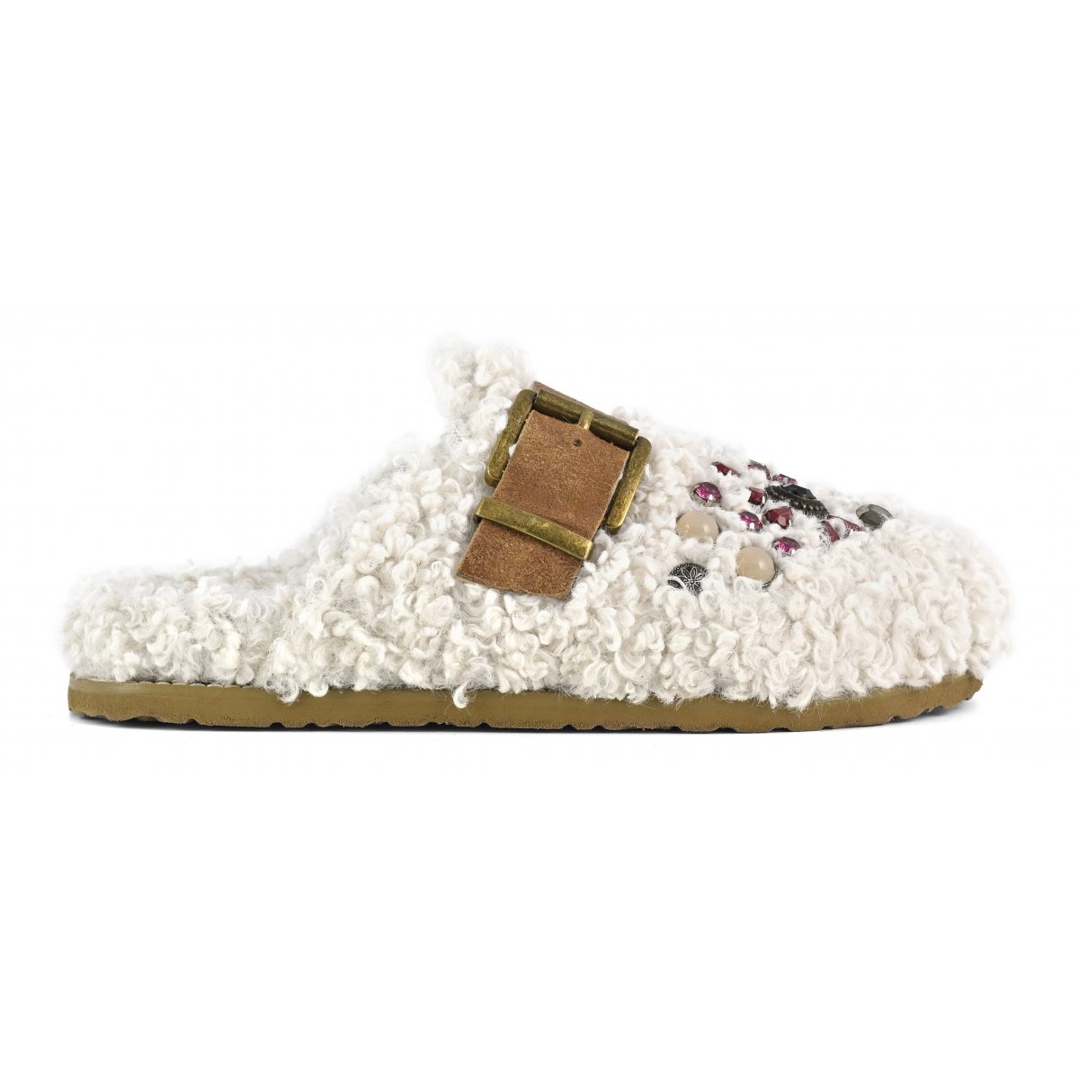 Sabot pelo teddy con pietre