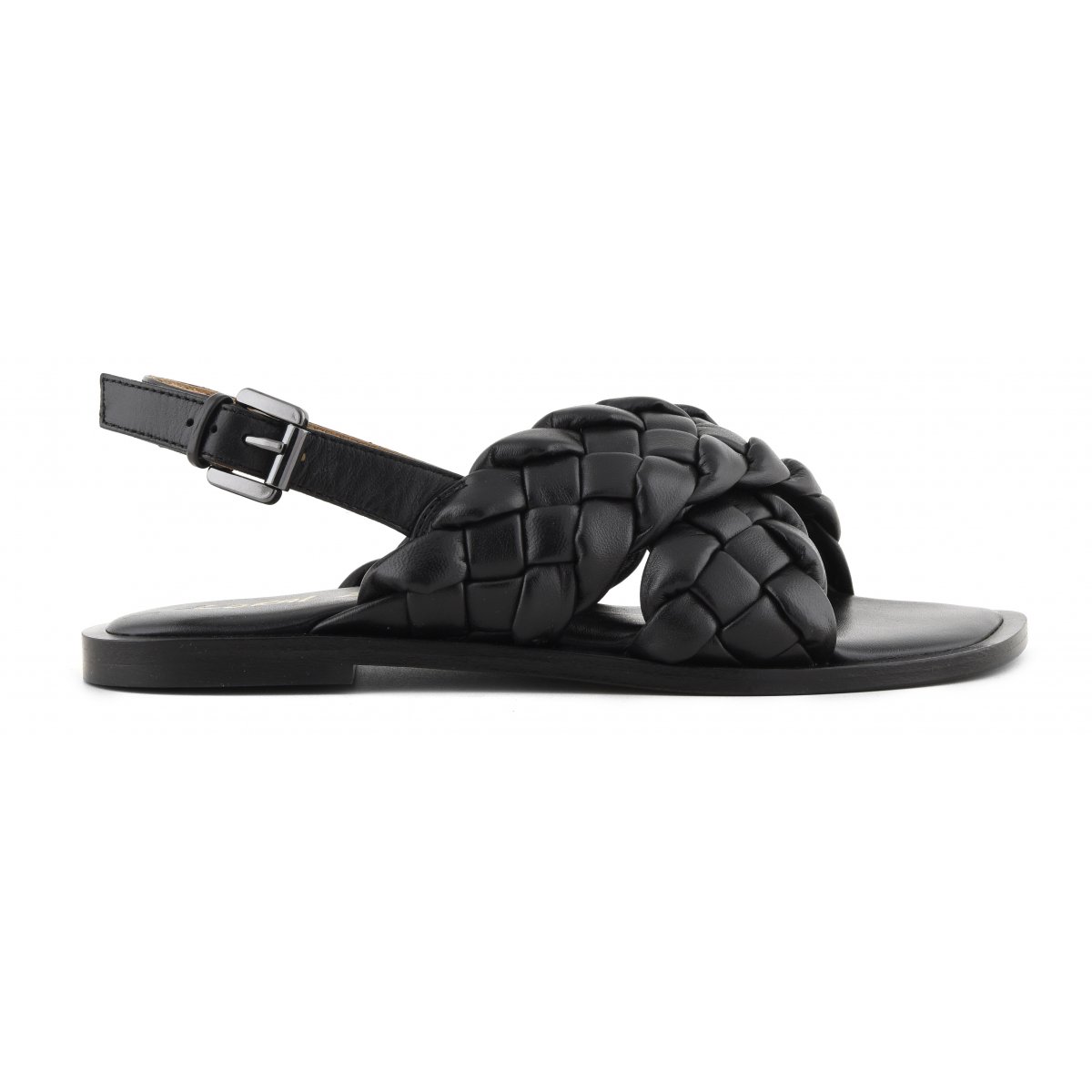 Sandalo in pelle intrecciata