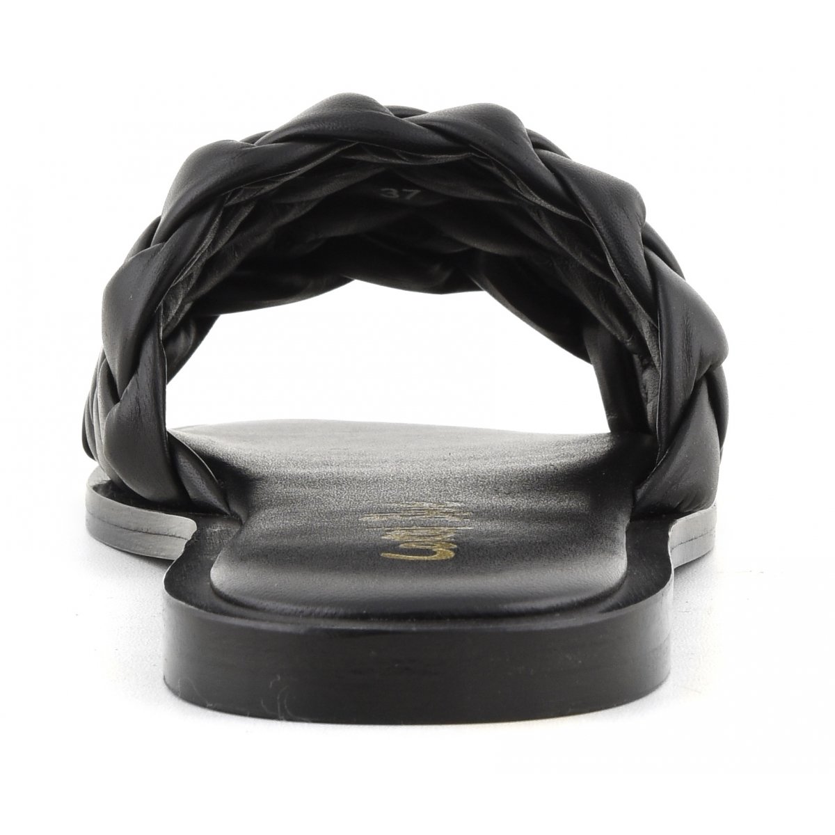 Slide in pelle intrecciata