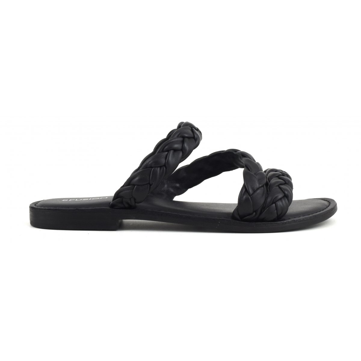Slide in pelle intrecciata
