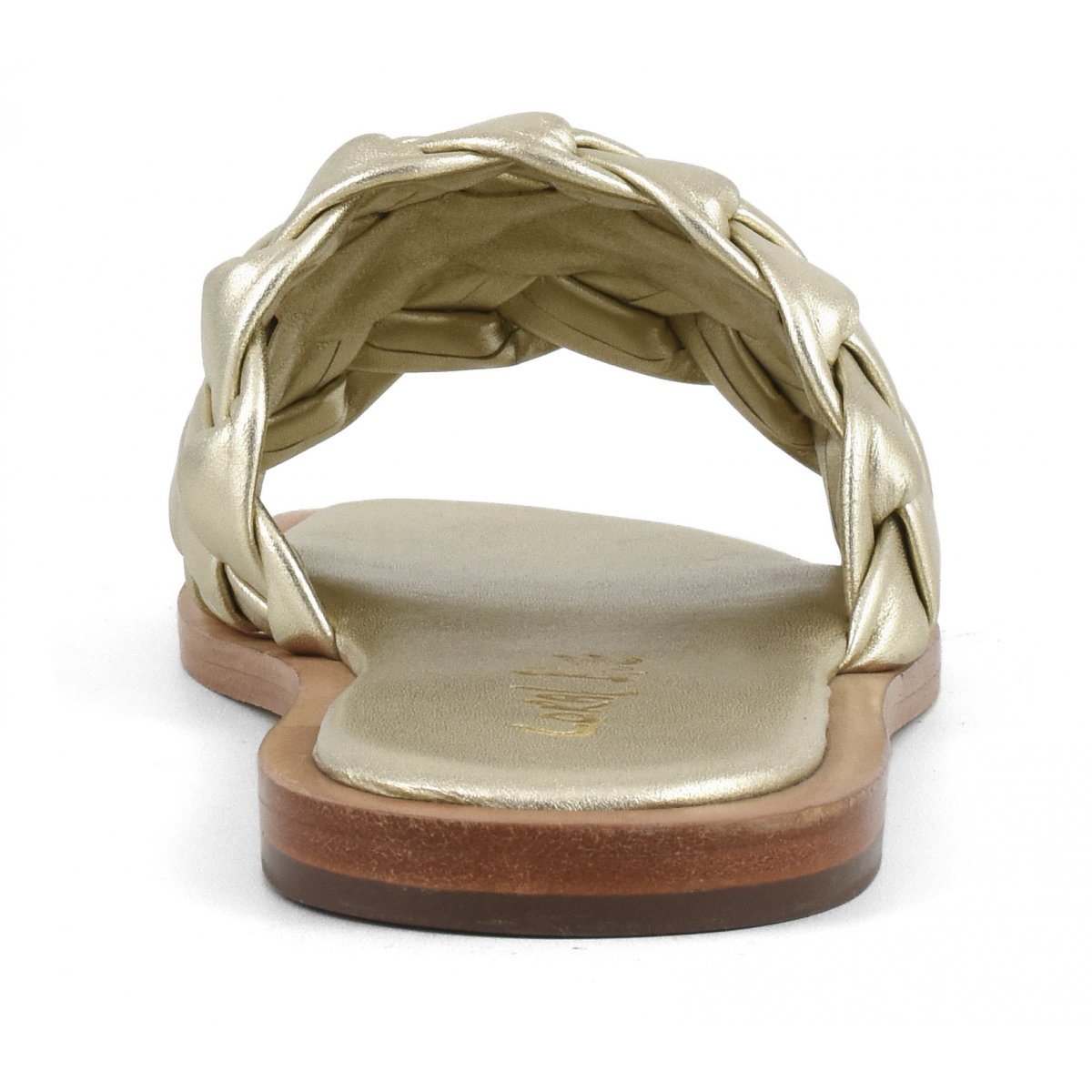 Slide in pelle intrecciata