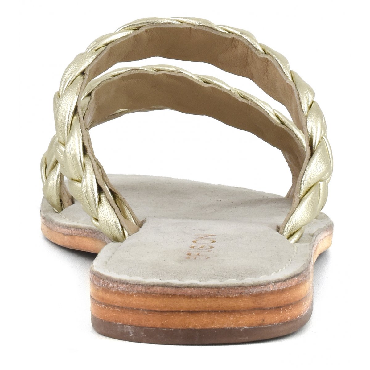 Slide in pelle intrecciata