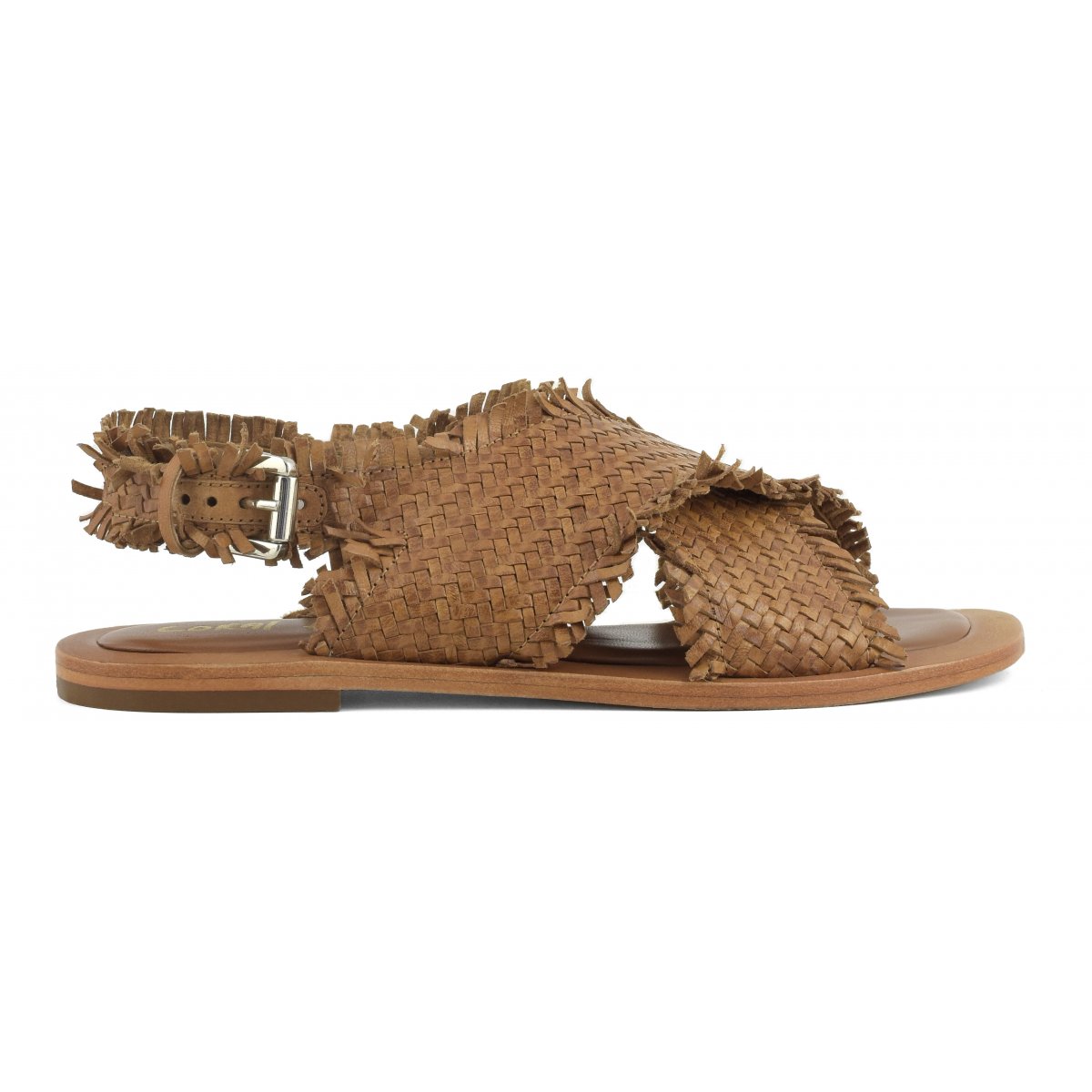 Sandalo in pelle intrecciata