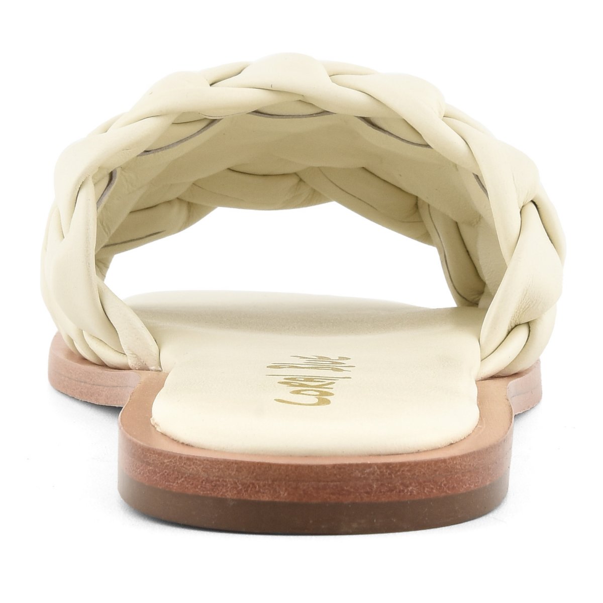 Slide in pelle intrecciata