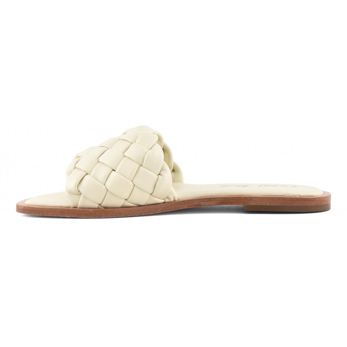 Slide in pelle intrecciata