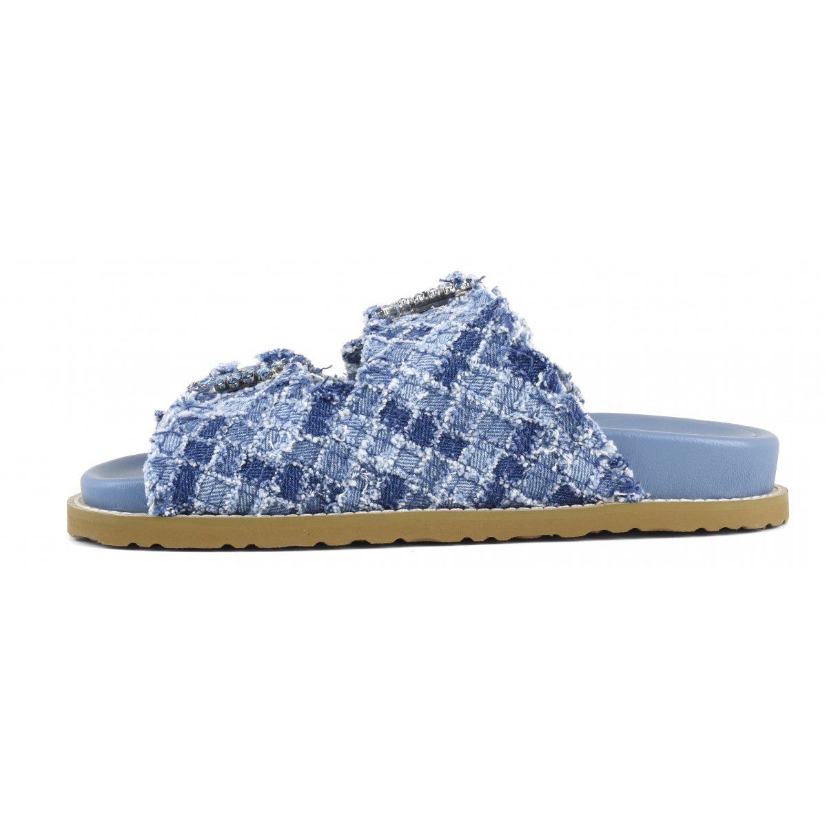 Sandalo gioiello intreccio denim