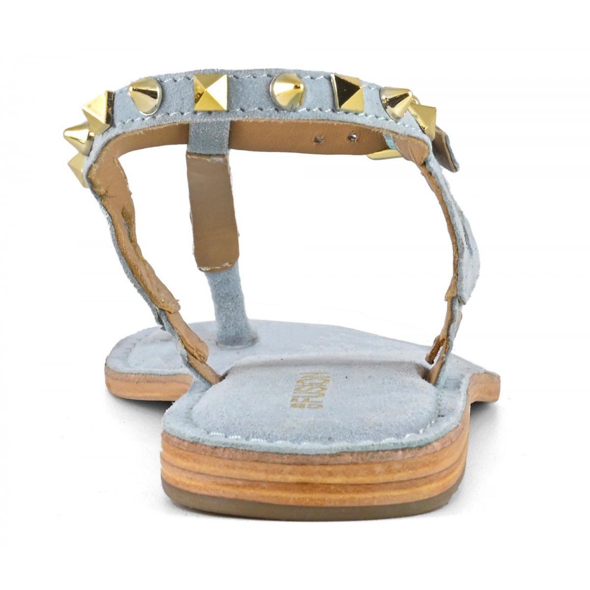 Sandalo infradito con borchie piramidali