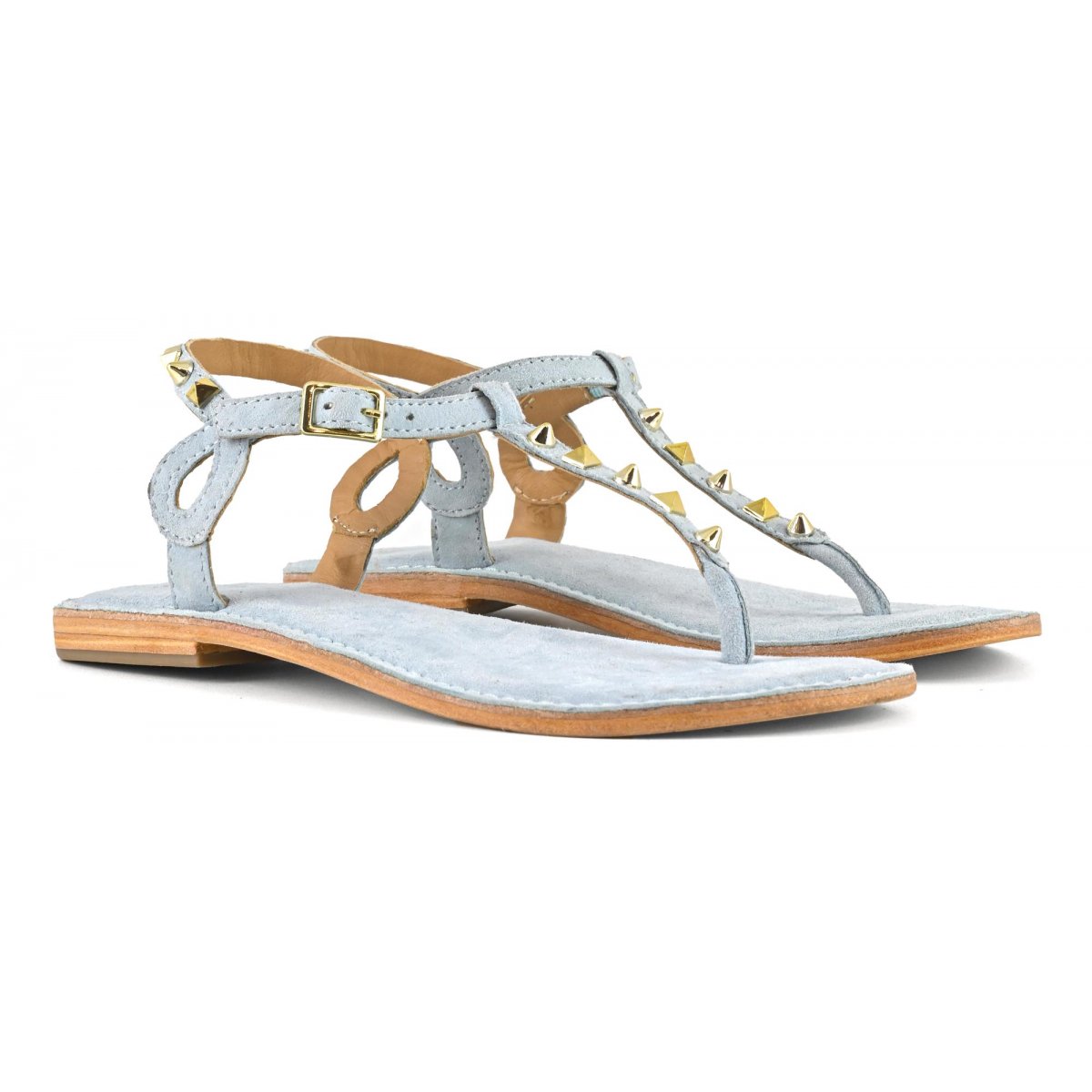 Sandalo infradito con borchie piramidali