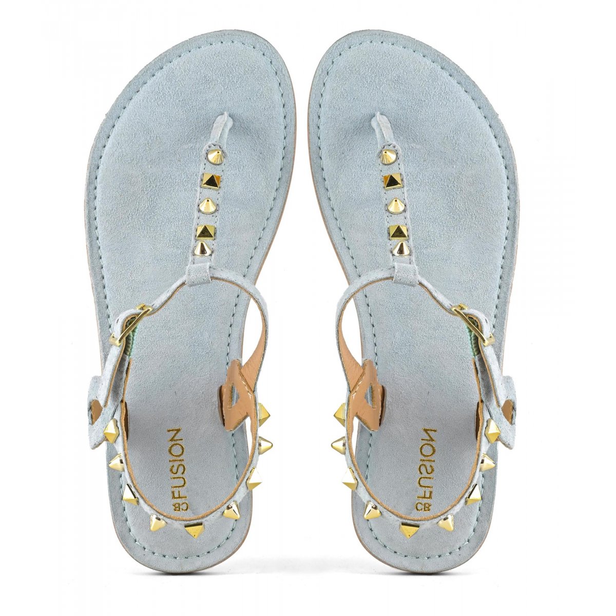 Sandalo infradito con borchie piramidali