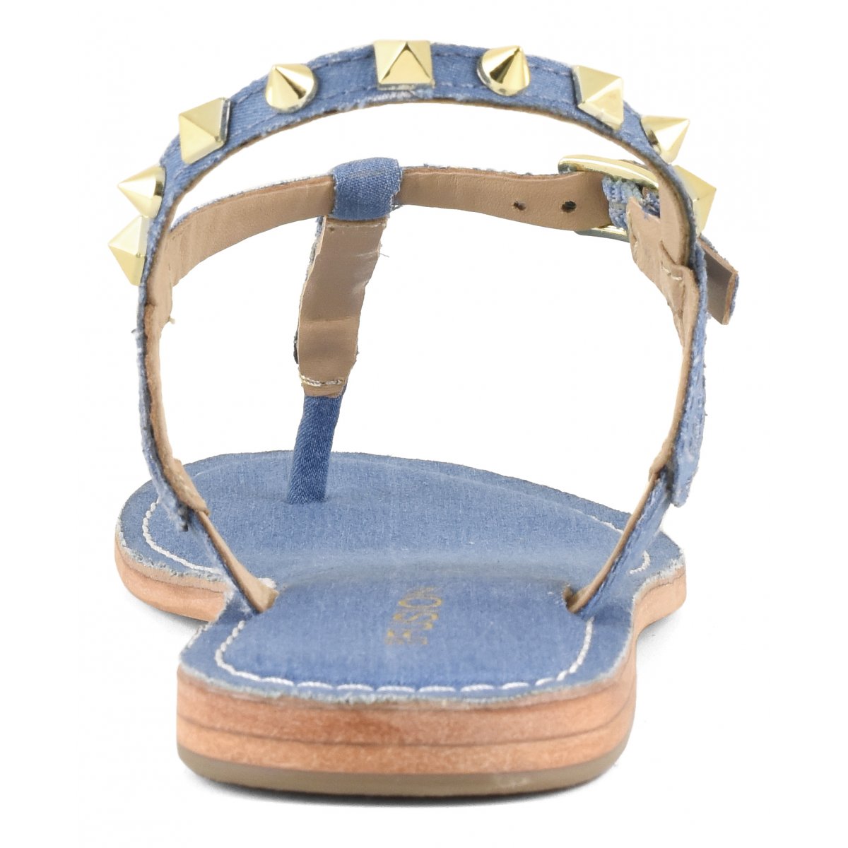 Sandalo infradito con borchie piramidali