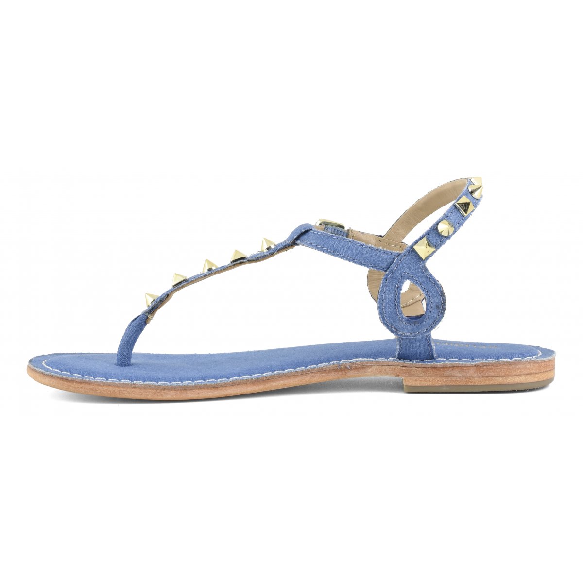 Sandalo infradito con borchie piramidali