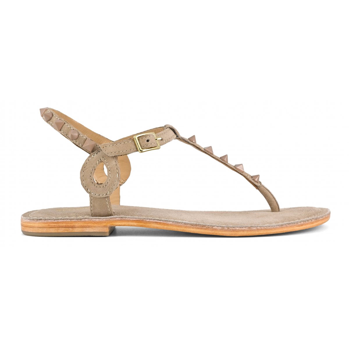 Sandalo infradito con borchie piramidali