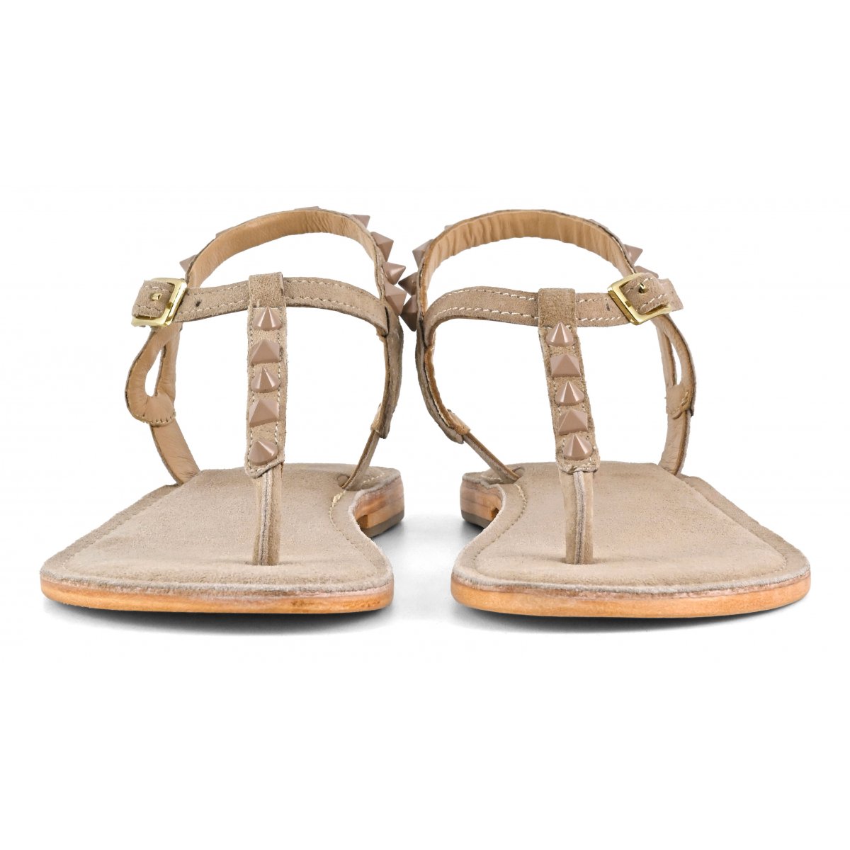 Sandalo infradito con borchie piramidali