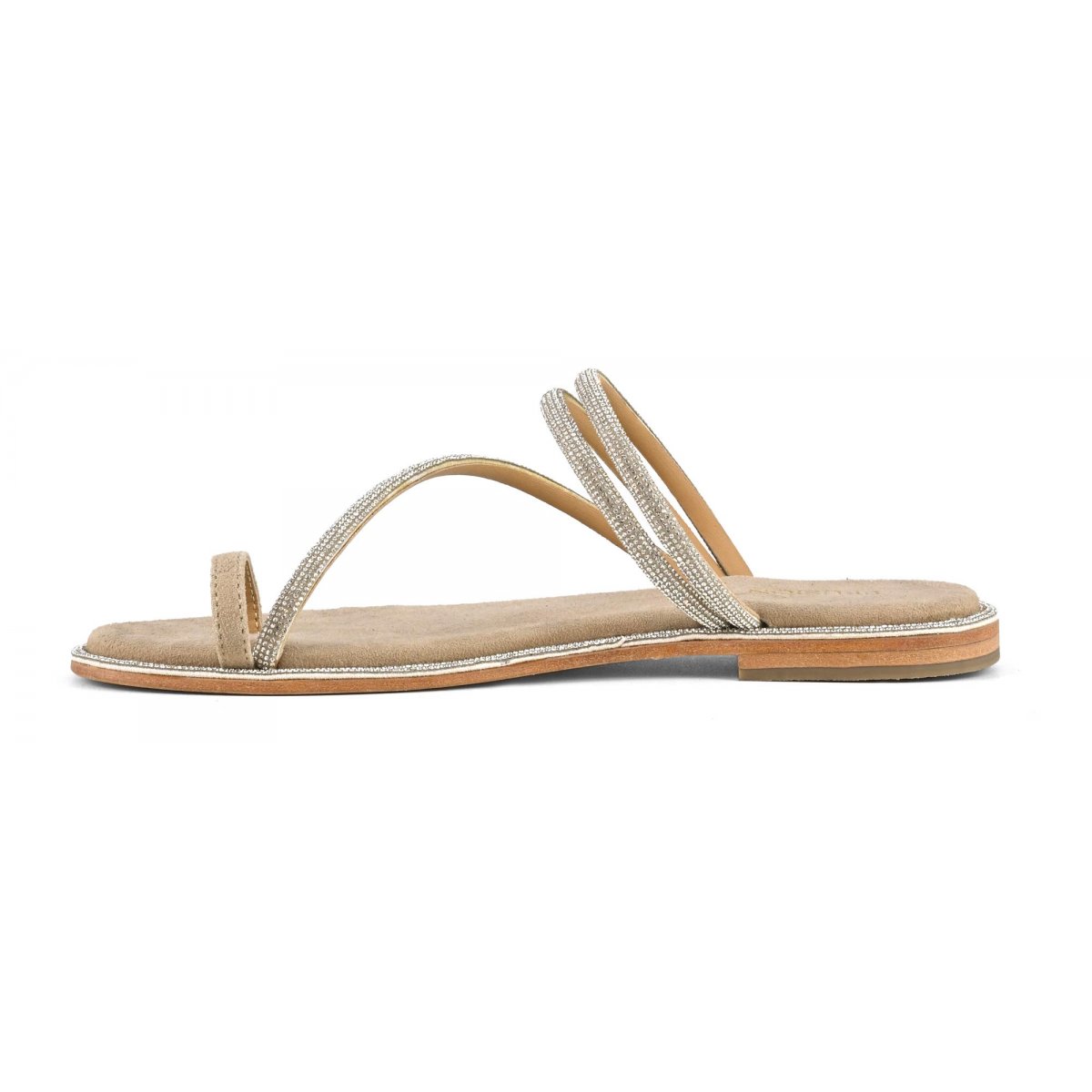 Sandalo infradito minimal con strass
