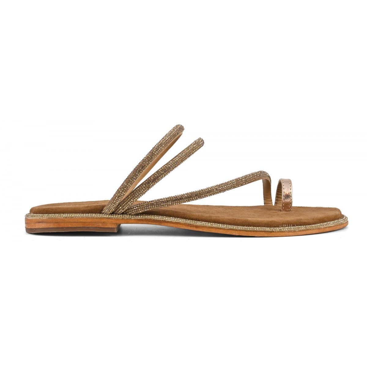 Sandalo infradito minimal con strass
