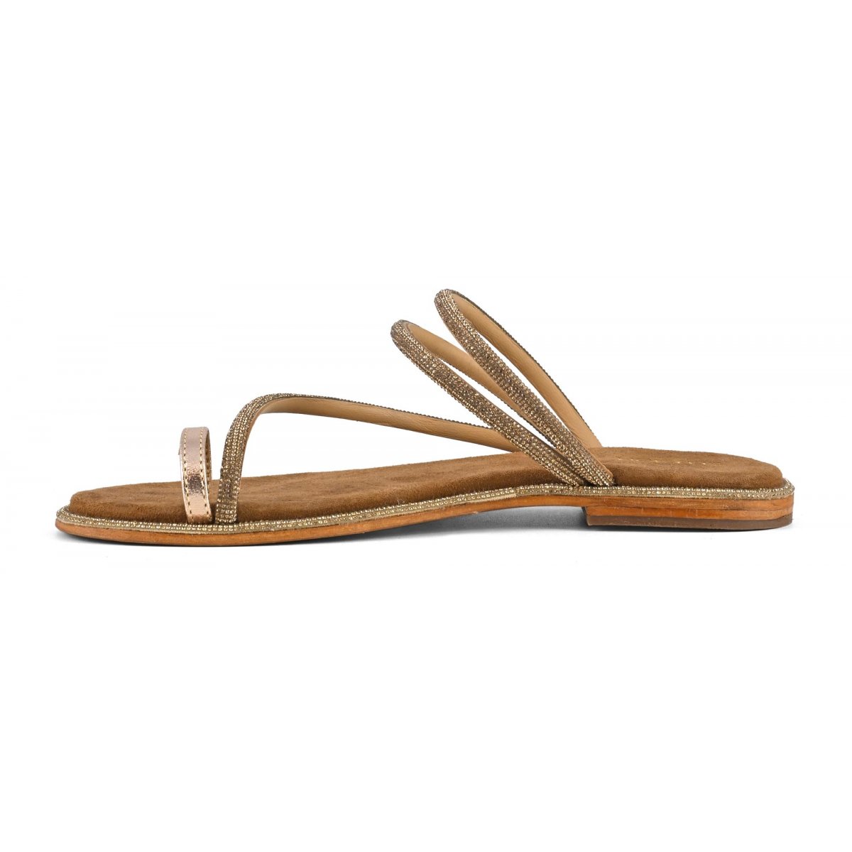 Sandalo infradito minimal con strass