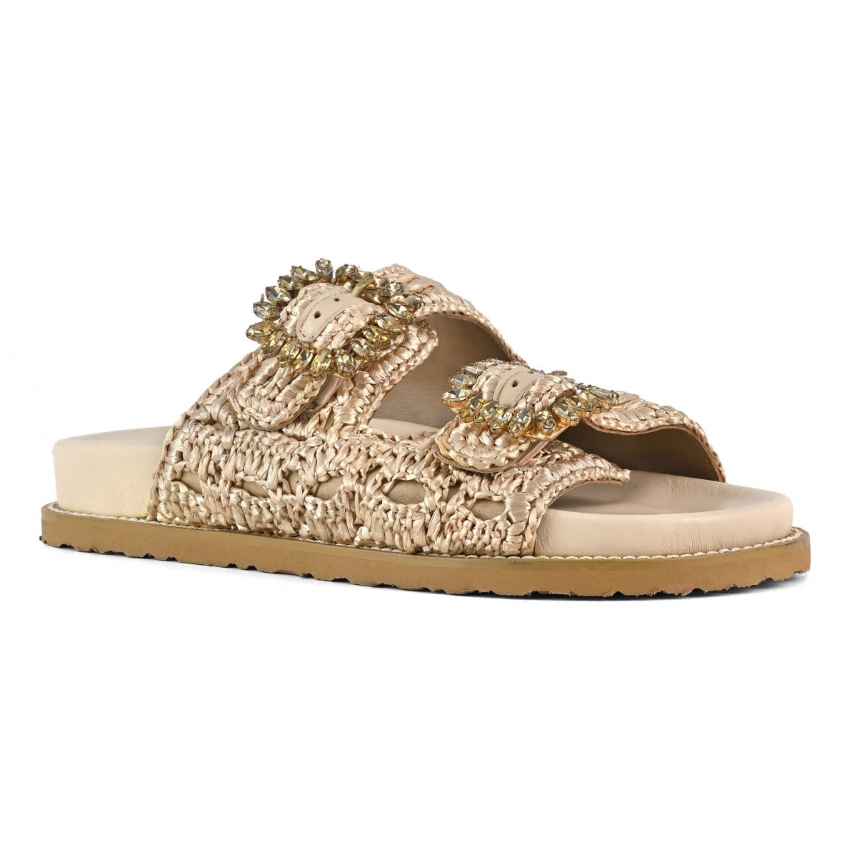 Sandalo gioiello in rafia
