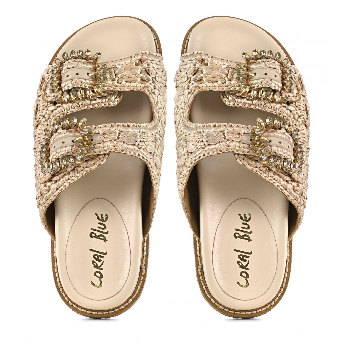 Sandalo gioiello in rafia