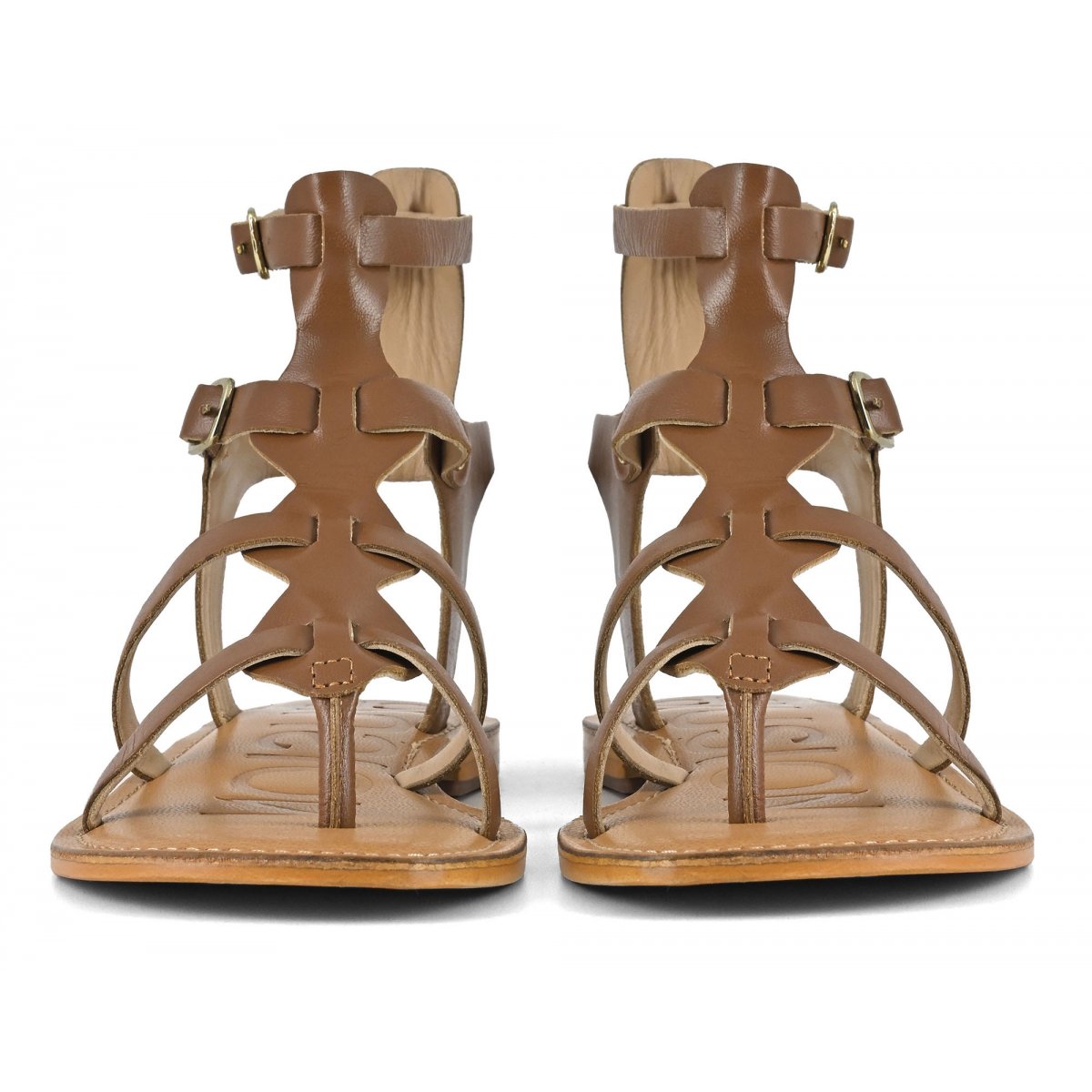 Sandalo gladiatore in pelle