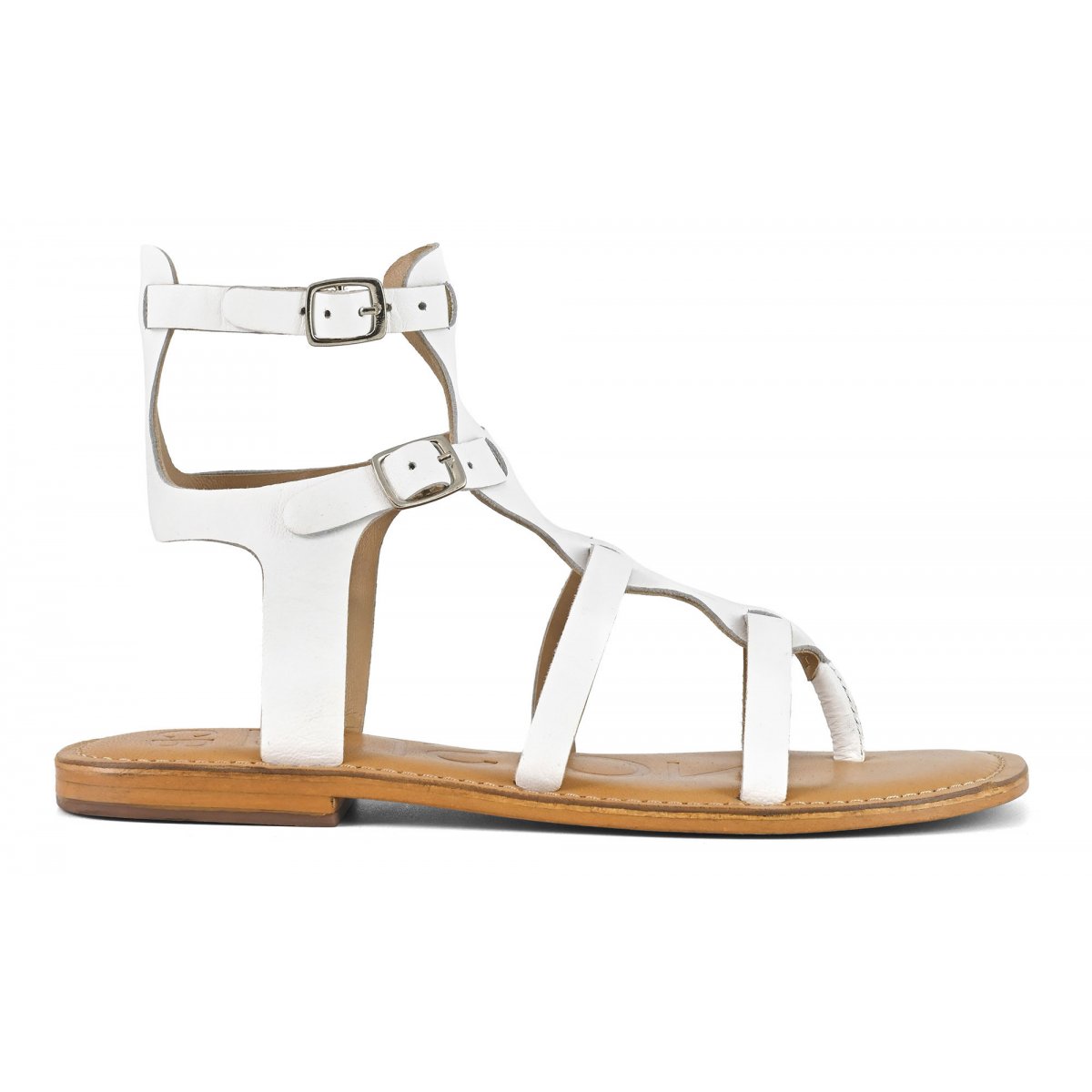 Sandalo gladiatore in pelle