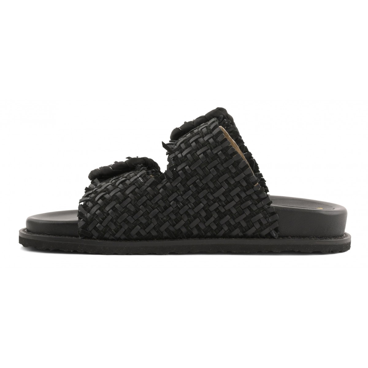 Sandalo in pelle intrecciata