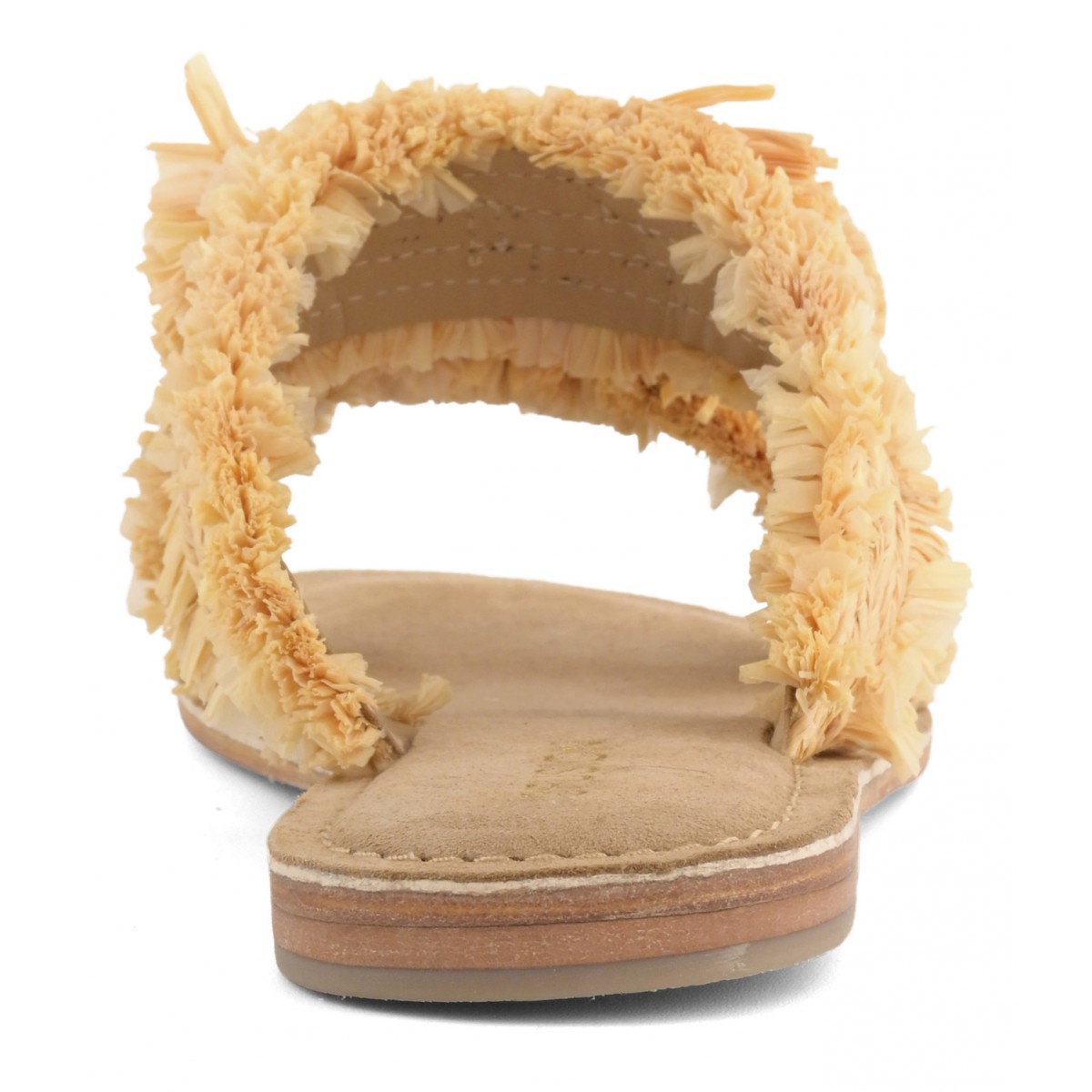Sandalo doppia fascia in rafia