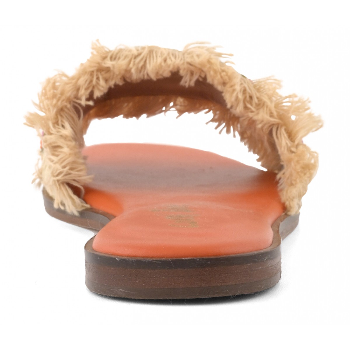 Slide in raffia con ricami