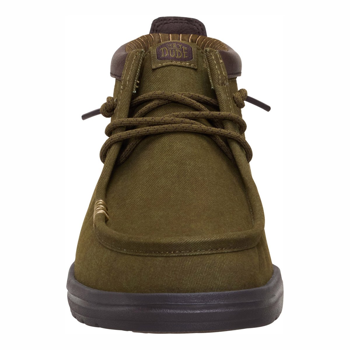 Hey Dude Wally Mid Gripr Vin Classic Mens Dark Olive Mole Brown Boots Sz 11 NEW Hey Dude Men main image 3