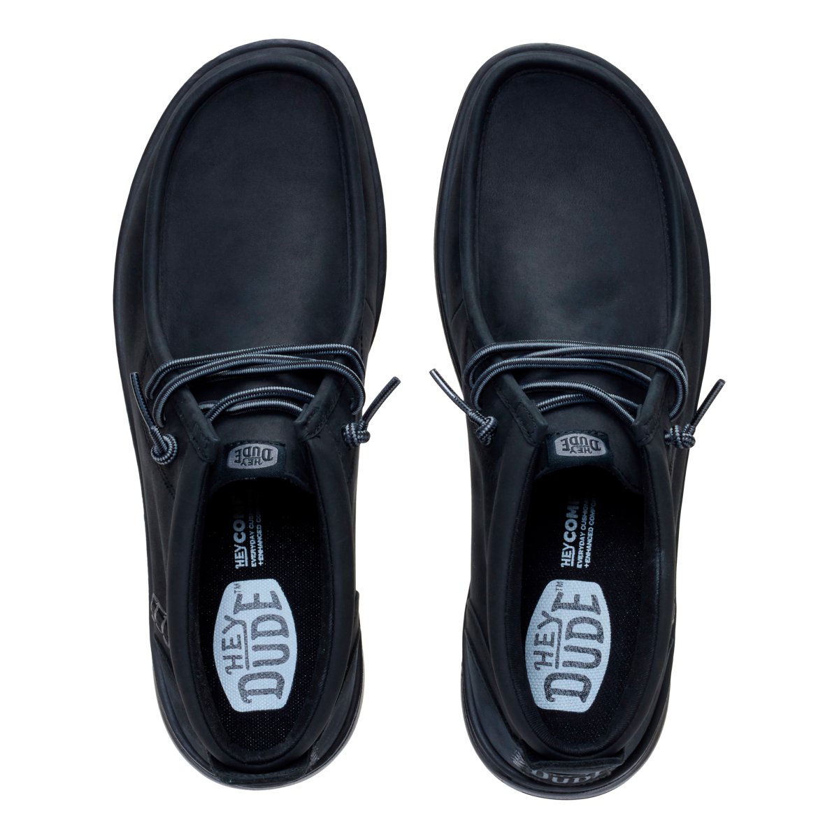 Wally Mid Gripr Leather Black/Black - Uomo Heydude | Heydude