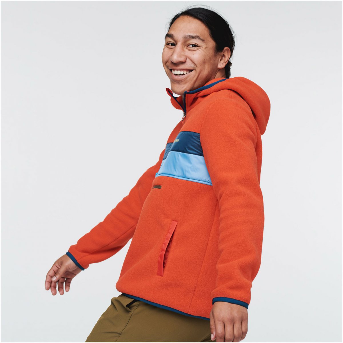 Teca Fleece Hooded Half-Zip Jacket M