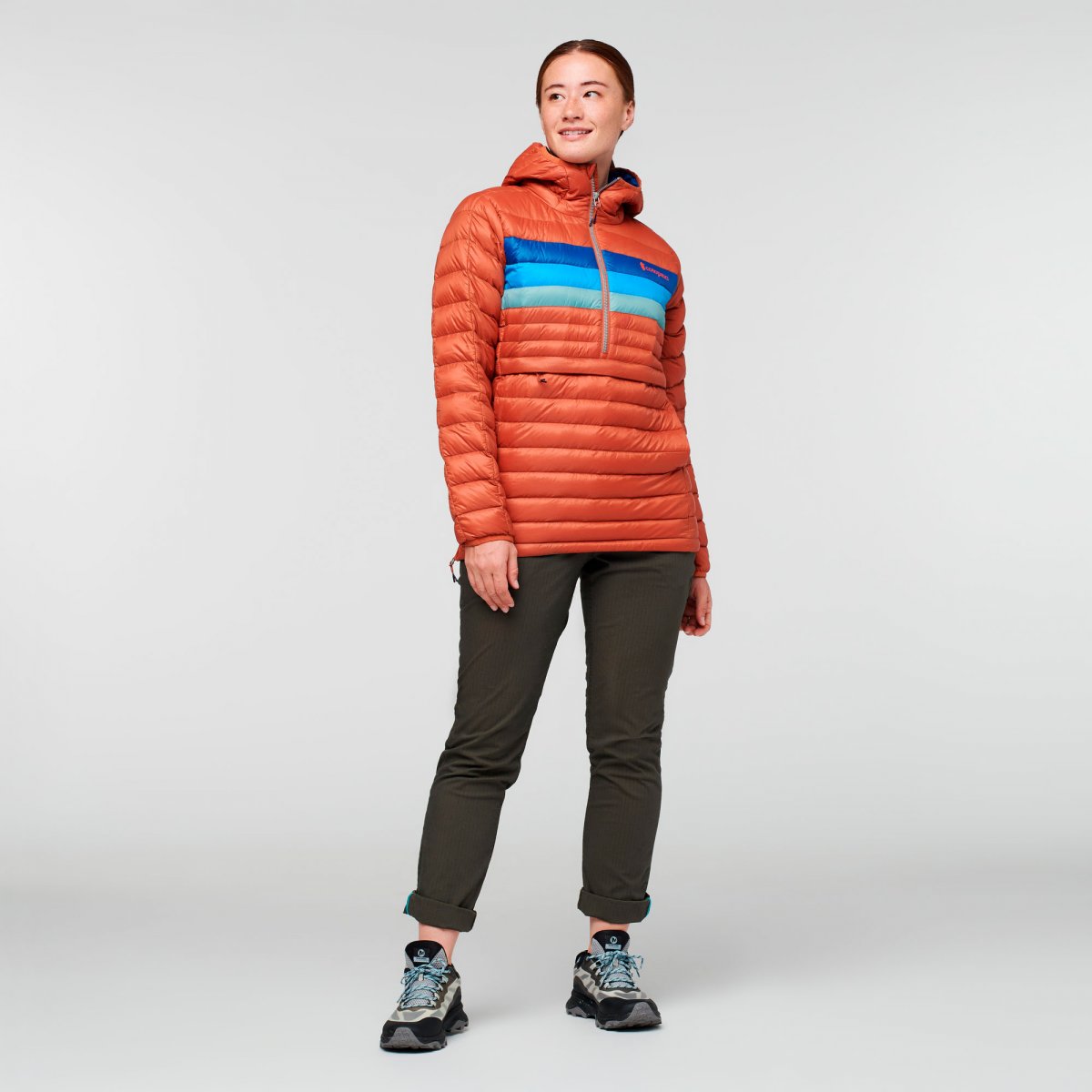 Fuego Down Hooded Pullover Woman