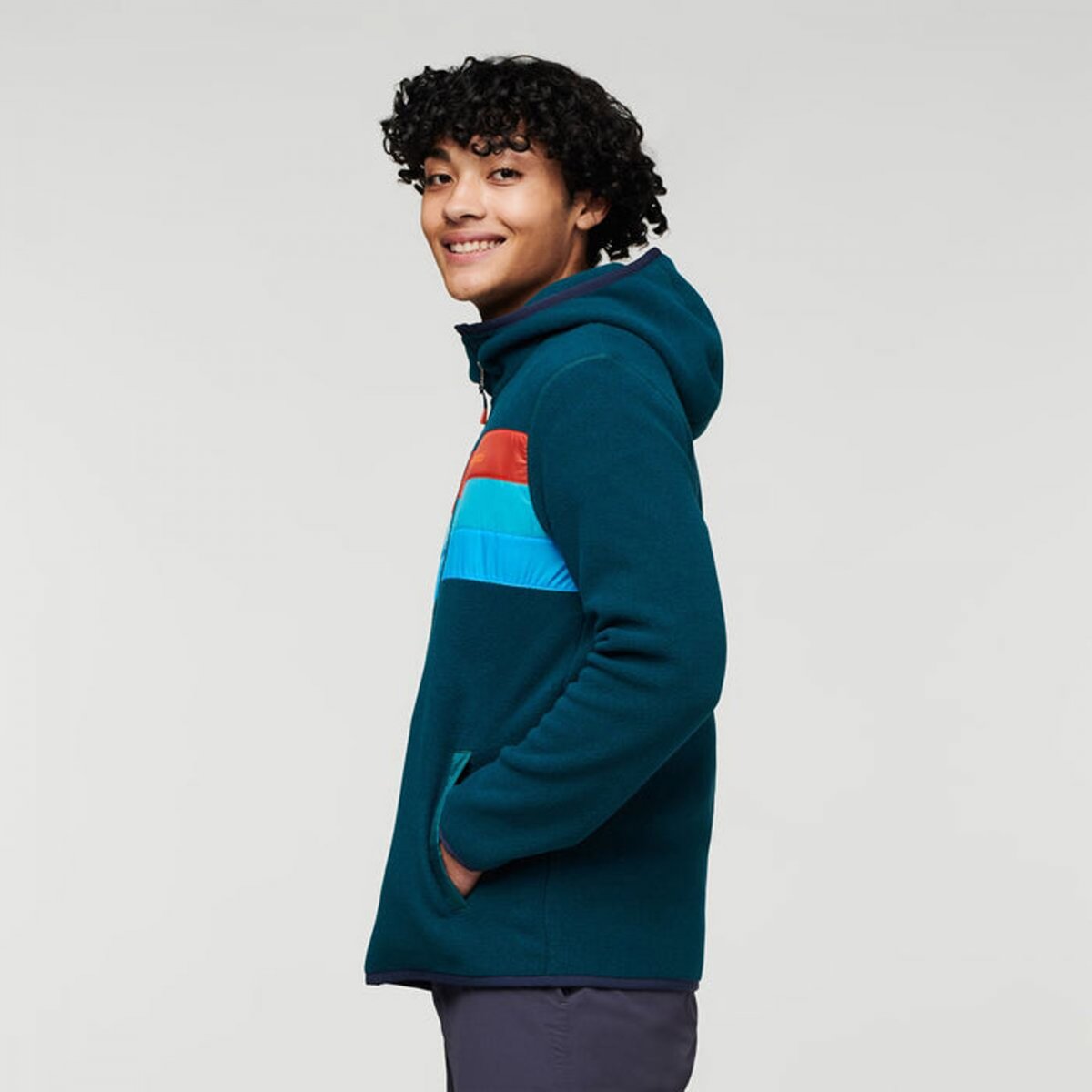 Teca Fleece Hooded Full-Zip Jacket Man