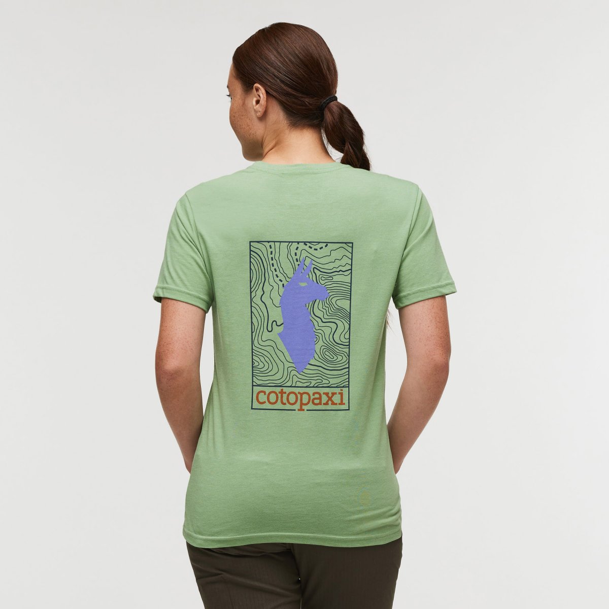 Llama Map Organic T-Shirt Woman