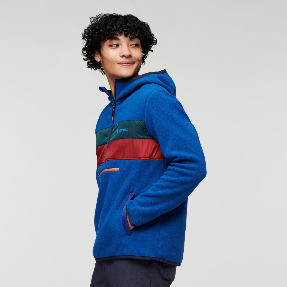 Teca Fleece Hooded Half-Zip Jacket M