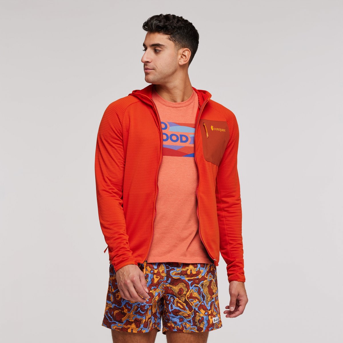 Otero Fleece Full-Zip Hooded Jacket Man
