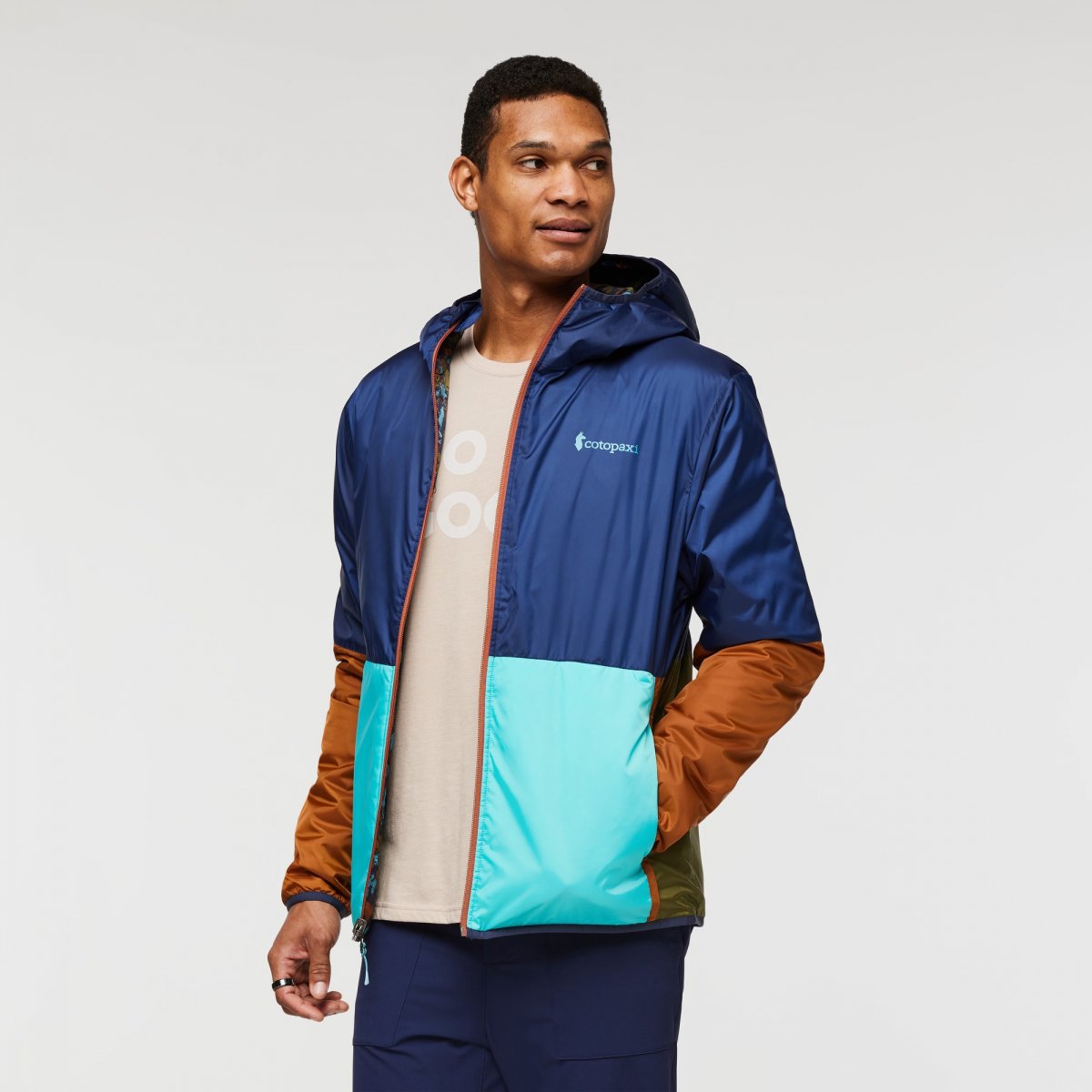 Teca Calido Hooded Jacket Print Man