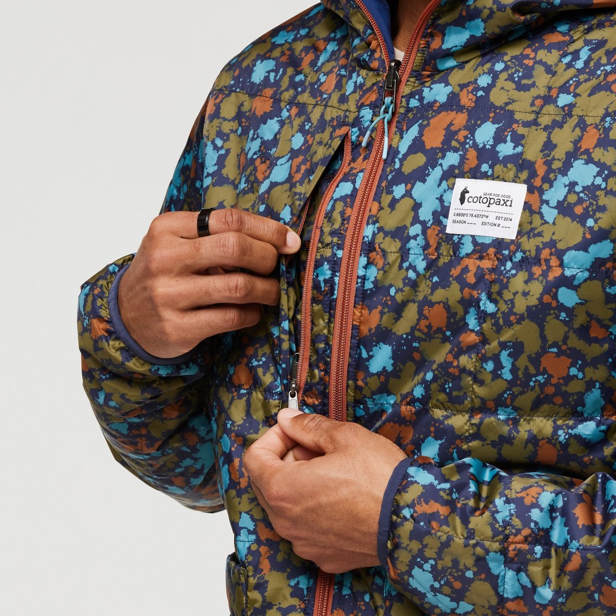 Teca Calido Hooded Jacket Print Man