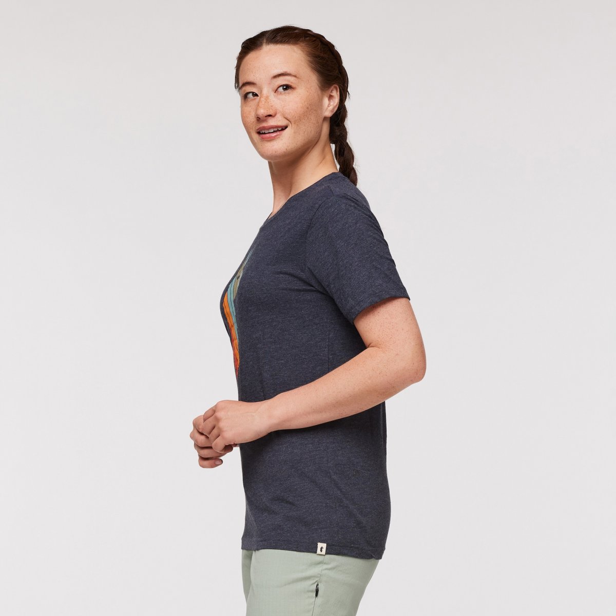 Llama Stripes Organic T-Shirt Woman