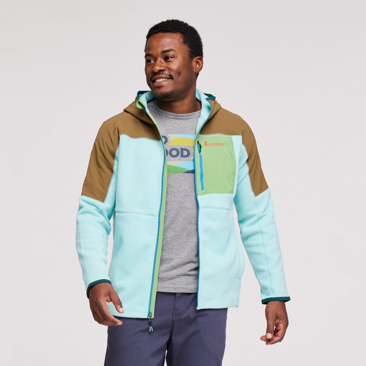 Abrazo Fleece Hooded Full-Zip Jacket Man