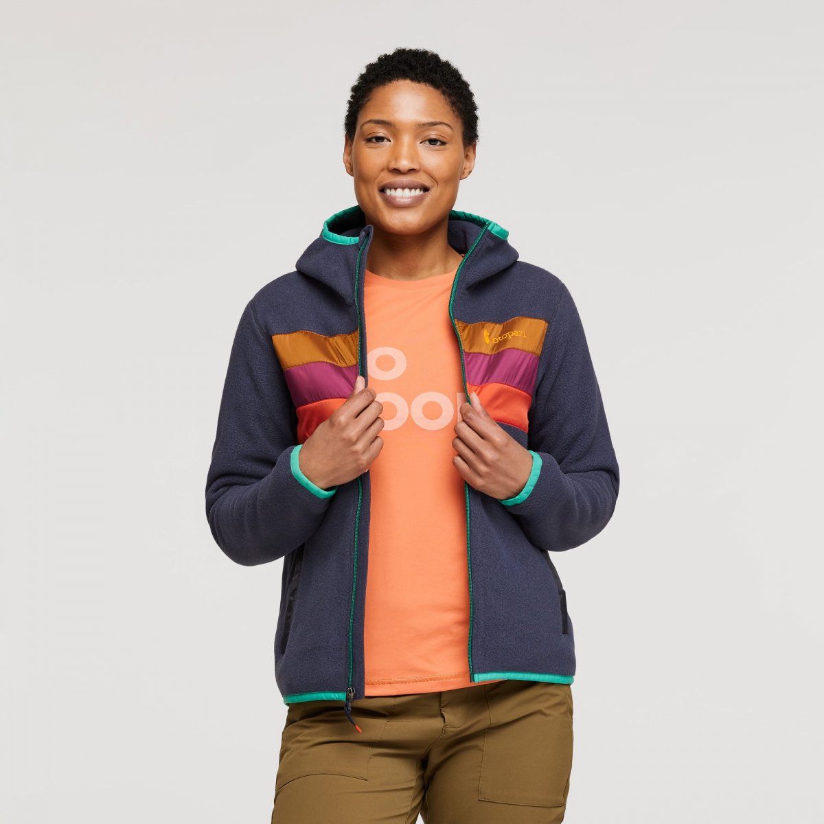 Teca Fleece Hooded Full-Zip Jacket Woman