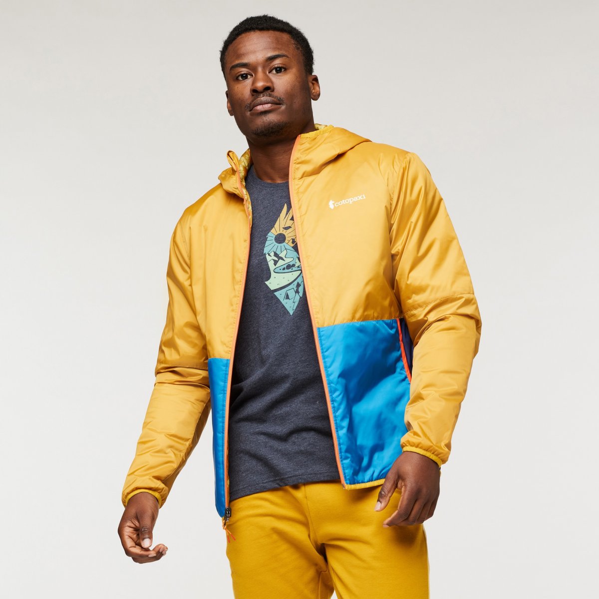 Teca Calido Hooded Jacket Print Man