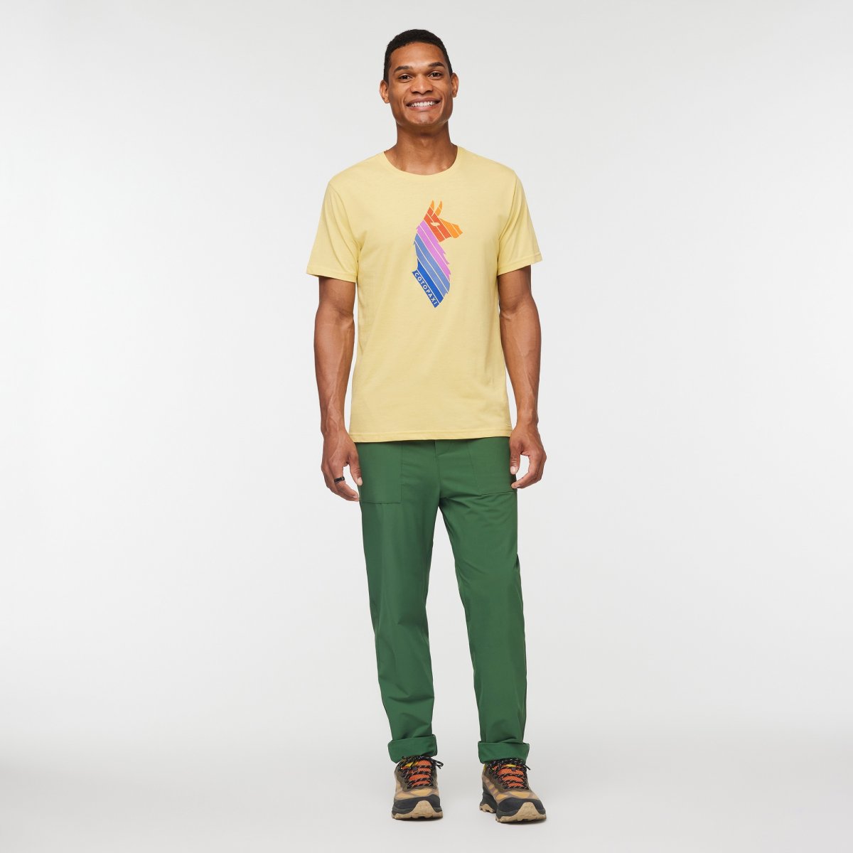 Llama Stripes Organic T-Shirt Man