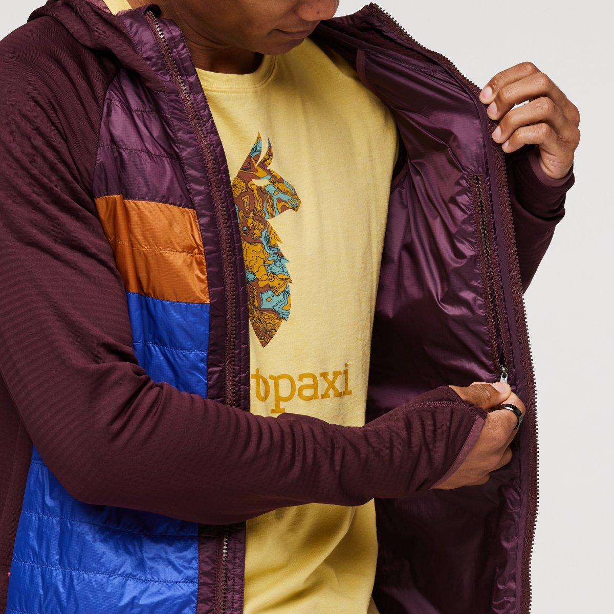 Capa Hybrid Insulated Hooded Jacket Man