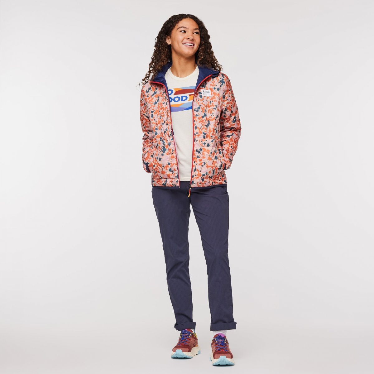 Teca Calido Hooded Jacket Print Woman