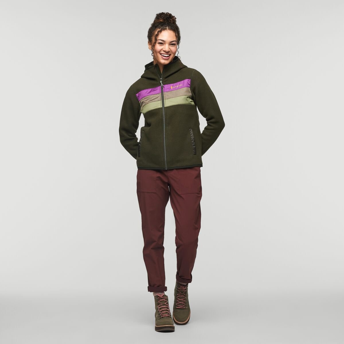 Teca Fleece Hooded Full-Zip Jacket Woman