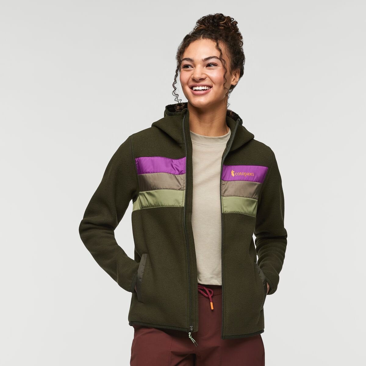 Teca Fleece Hooded Full-Zip Jacket Woman