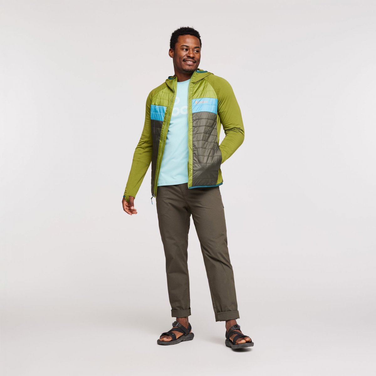 Capa Hybrid Insulated Hooded Jacket Man
