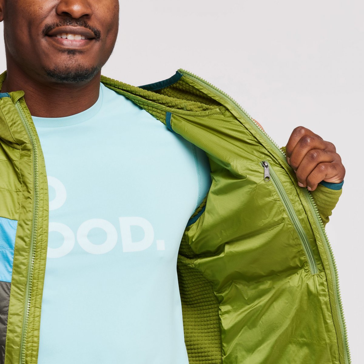 Capa Hybrid Insulated Hooded Jacket Man